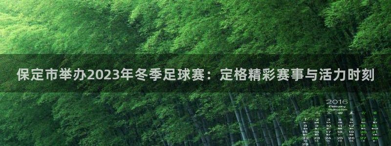 保定市举办2023年冬季足球赛：定格
